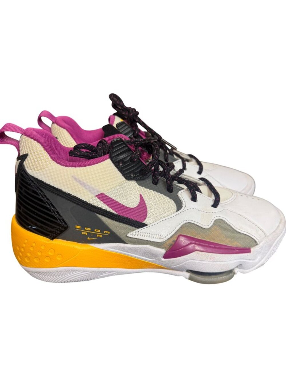 Nike Jordan Zoom 92 Cactus Flower Womens Sz 8 Basketball Shoes White/Purple